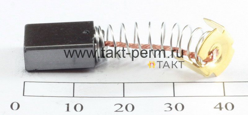Щетки Макита-105 (пара) 6х10х14,5 (Отстрел 1,пружина, пятак-уши) №606, 615