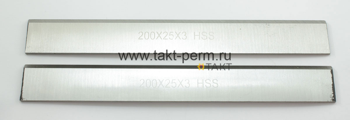 Нож 200х25х3мм (пара) (сталь 65г)
