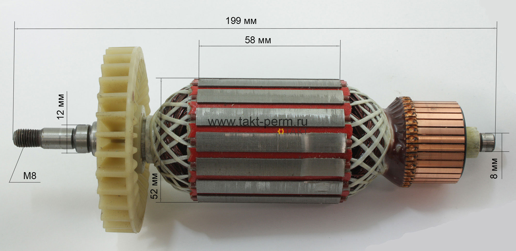 Якорь LSM-230/2100-31А  без лыски на валу